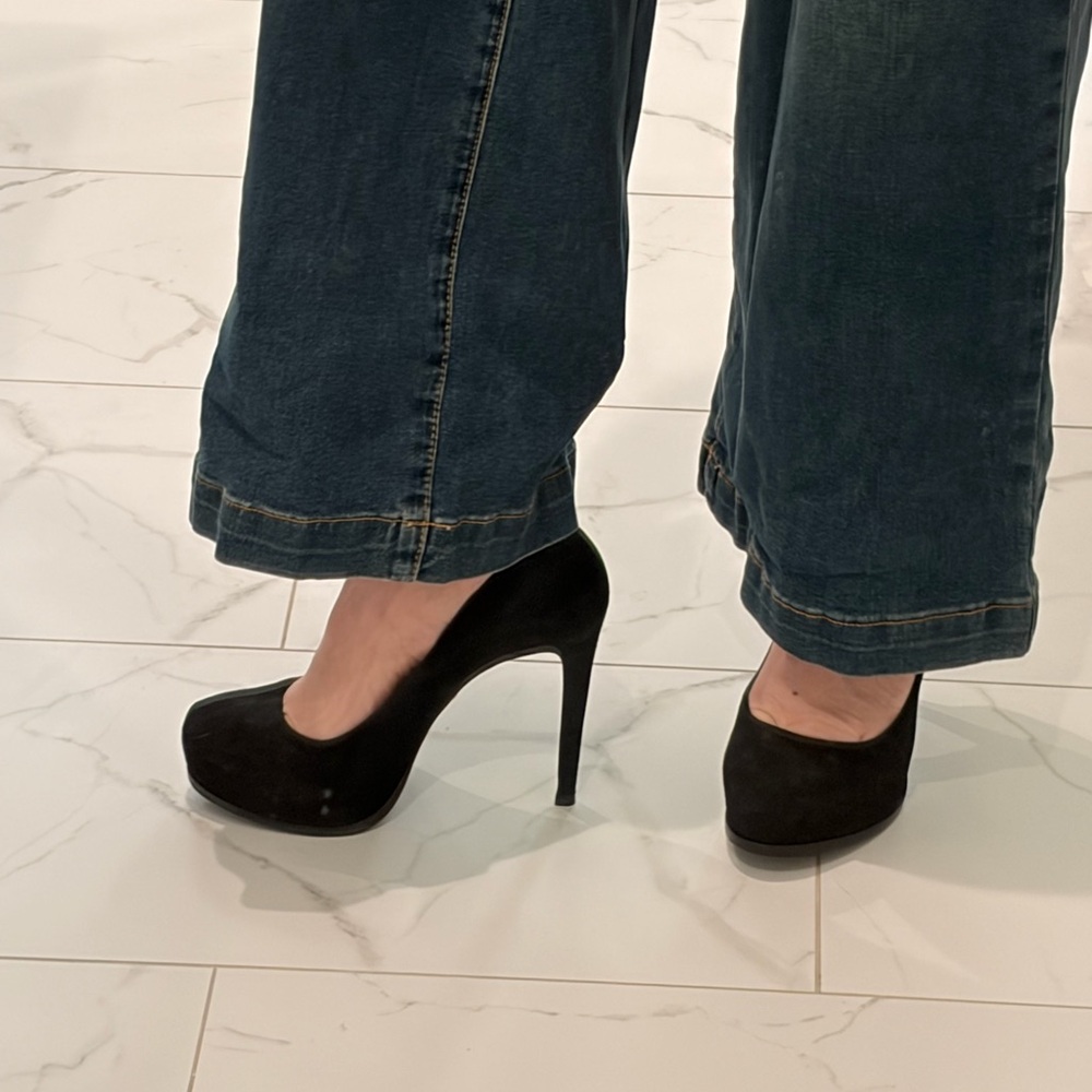 Black Suede Pour La Victoria - High Heel Pumps - Classic Women's Dress Shoes